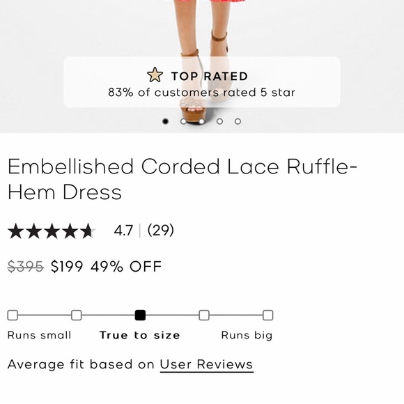 NWT Michael Kors Embellished Corded Lace Ruffle-Hem Dress - Picture 12 of 12